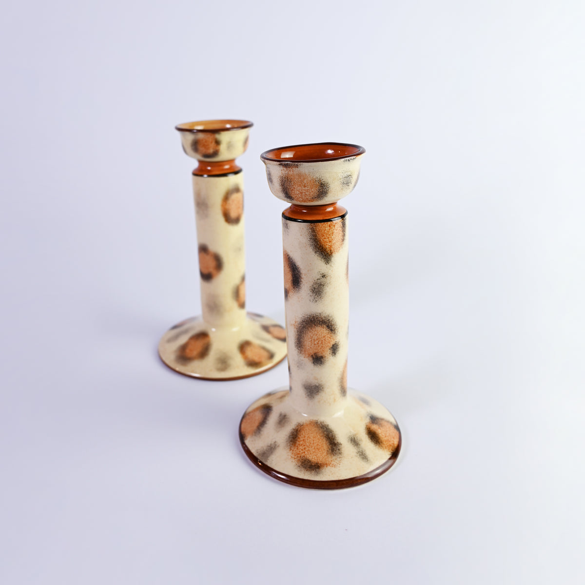 Beautiful hand painted Giraffe Candle Sticks
