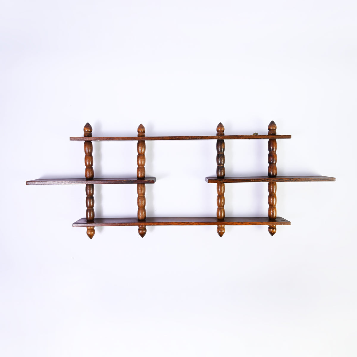 Victorian Oak Bobbin Shelf