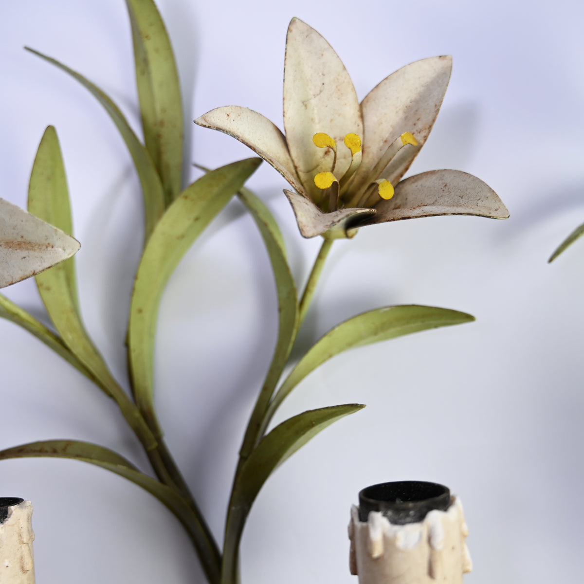 Beautiful Pair Floral Wall Scounces