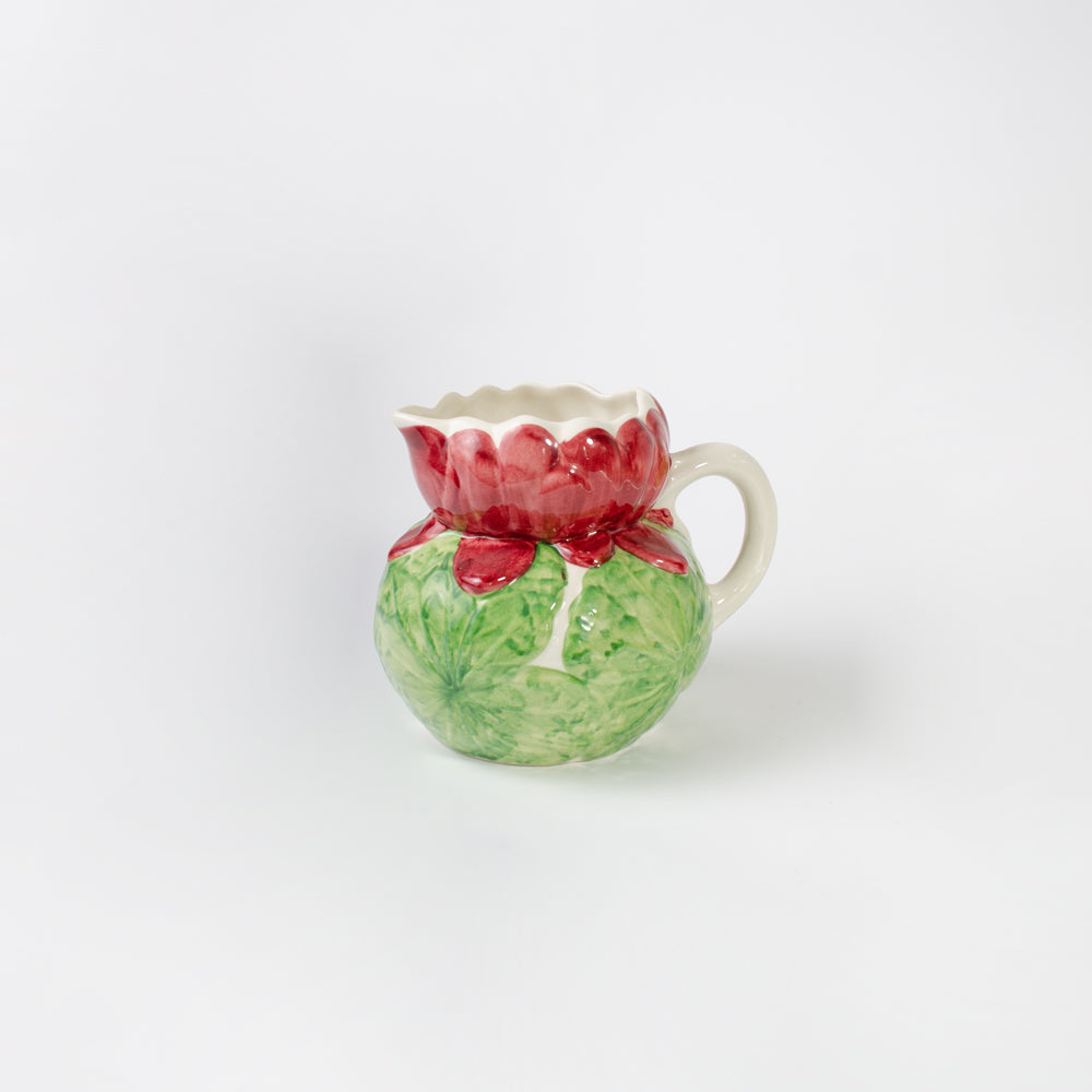 Hand painted Staffordshire Water Lily Jug
