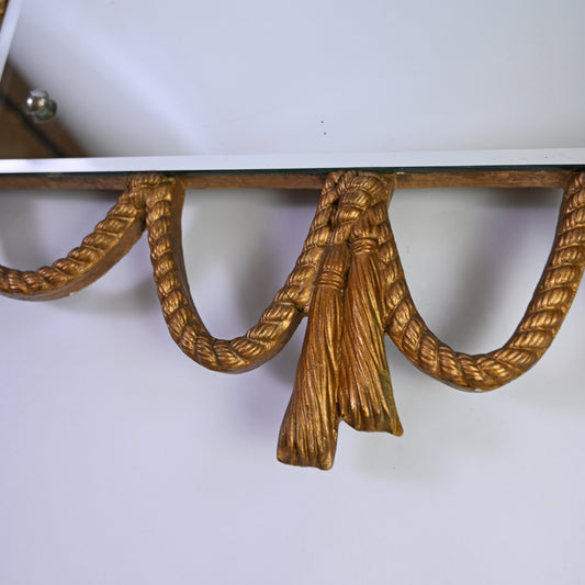 Pair of gilded twisted Rope Mirrors