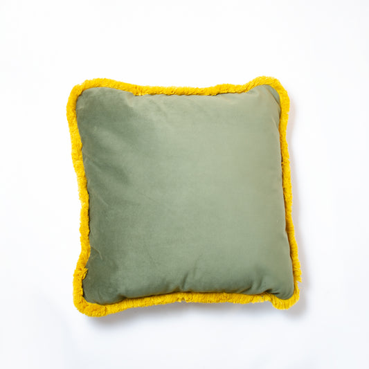 Olive Plush Velvet Cushions