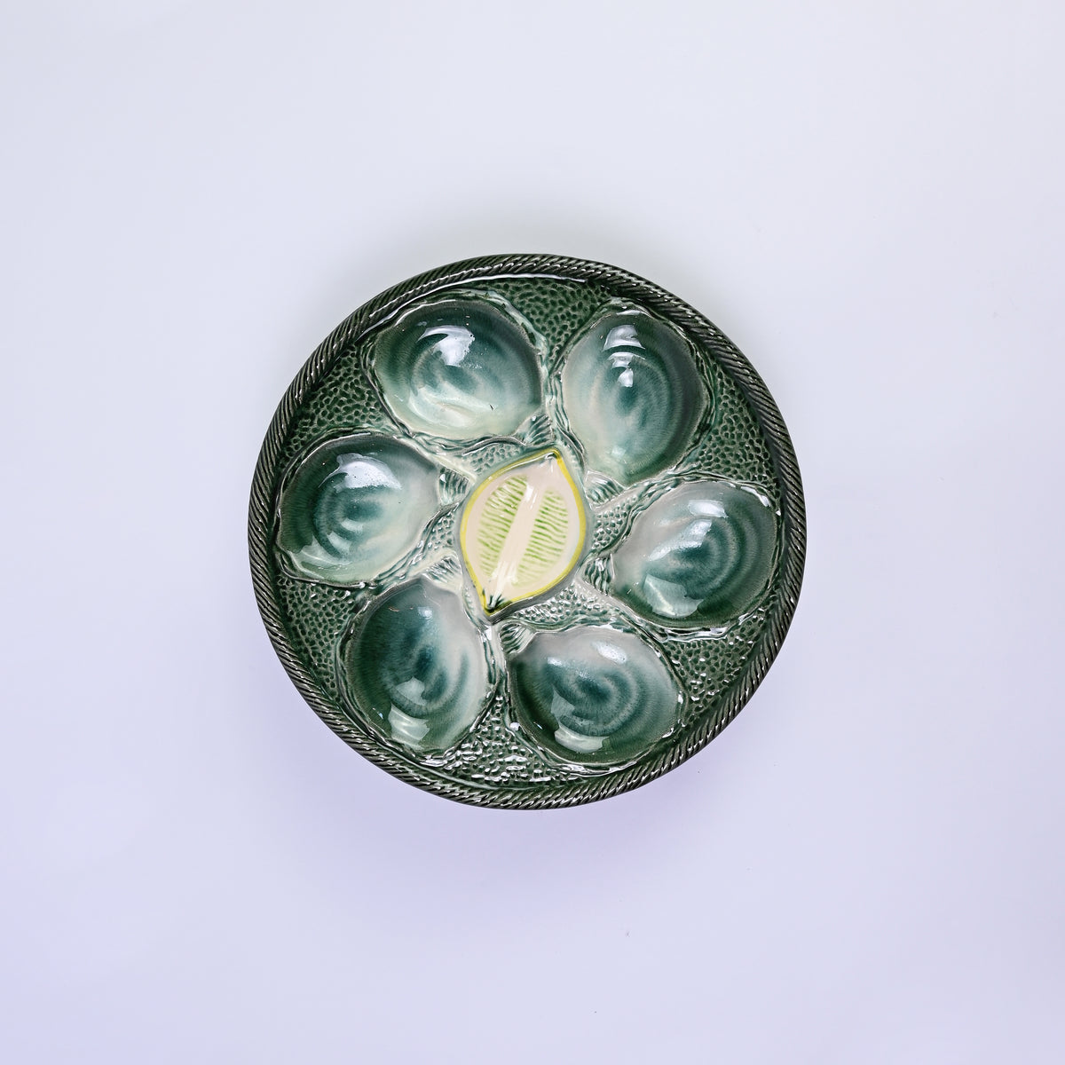 Beautiful Majolica Oyster Plate