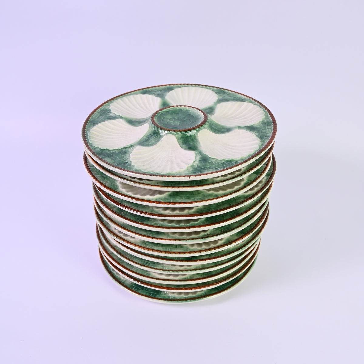 Beautiful Majolica Oyster Plate