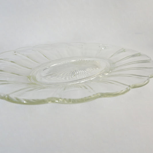 Large Glass Oval Serving Plate