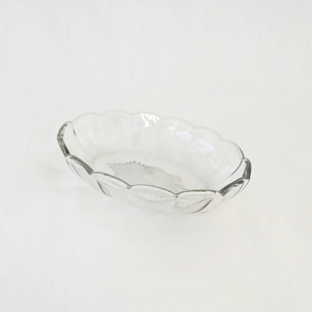 Small Oval Glass Bowl