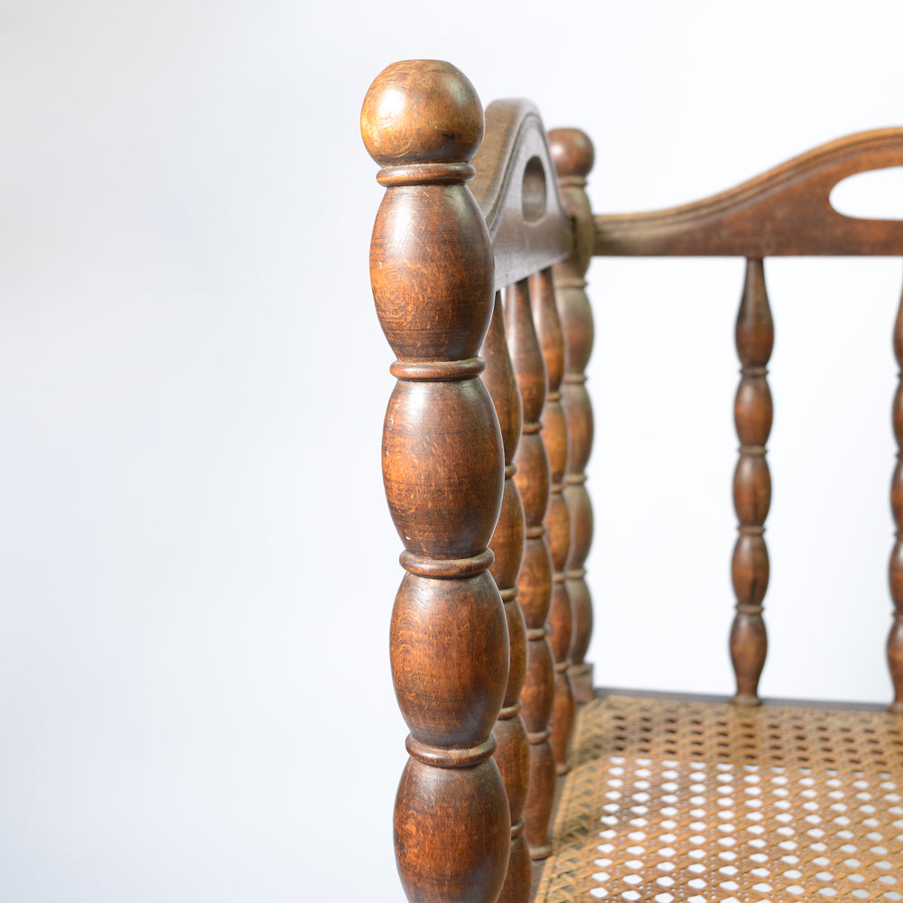 Bobbin and Cane Corner Chair