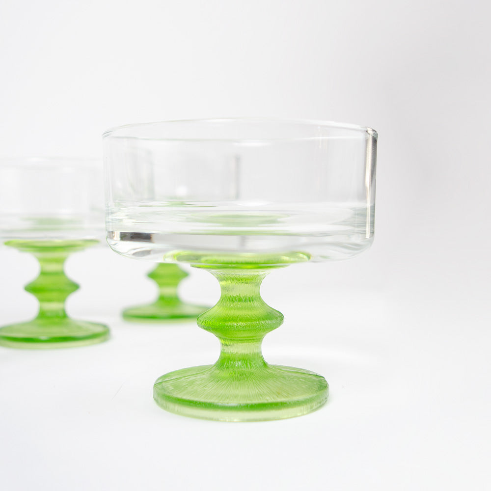Bottle Green Vintage Dessert Dishes