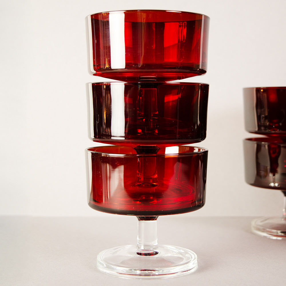 Set of Eight French Wine Glasses
