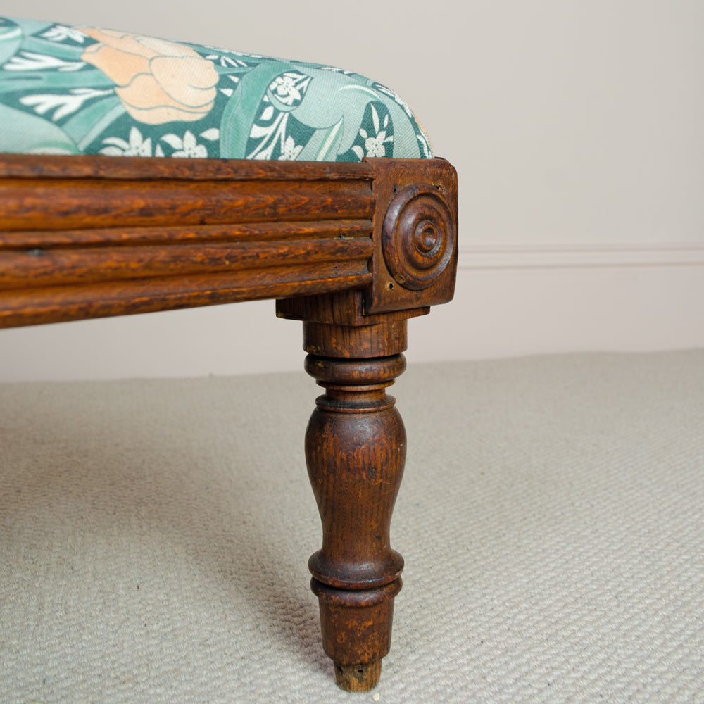 Reupholstered Victotian Prayer Chair