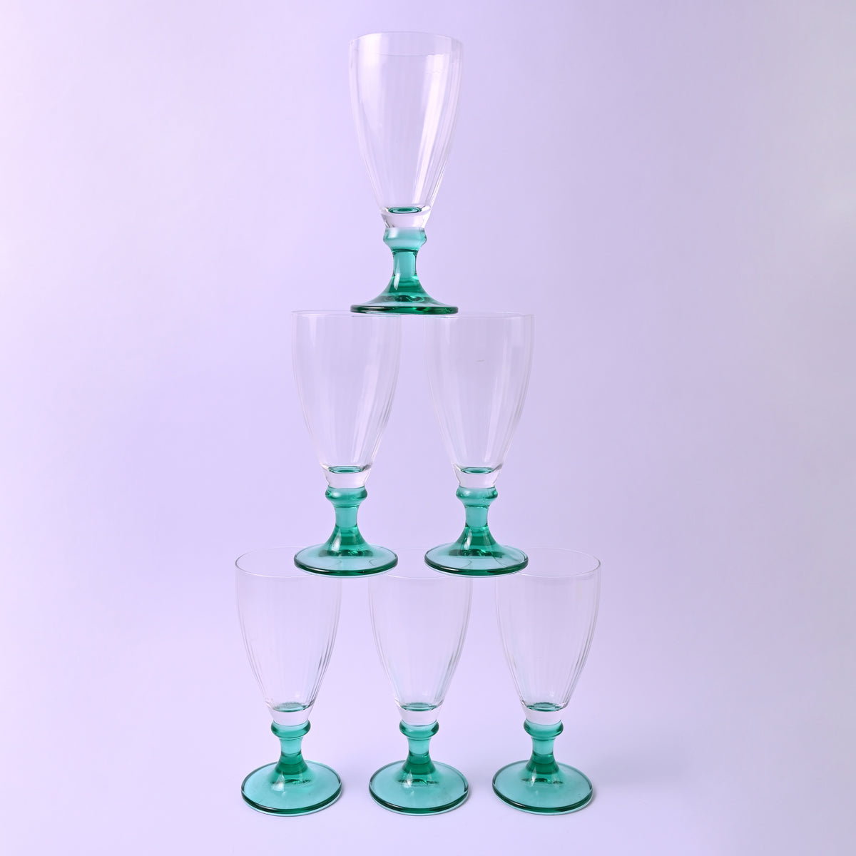 Set of Turquoise Glasses
