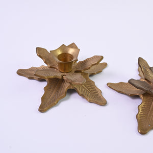 Brass Flower Candle Holder