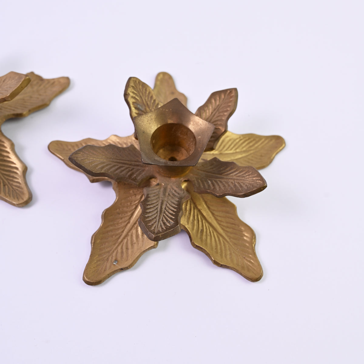 Brass Flower Candle Holder