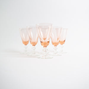 Set of Elegant Pink Glasses