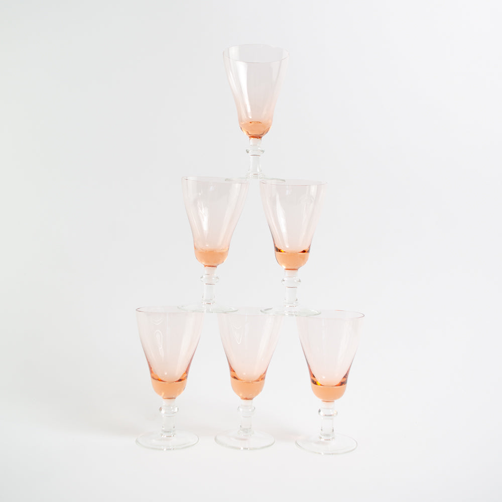 Set of Elegant Pink Glasses