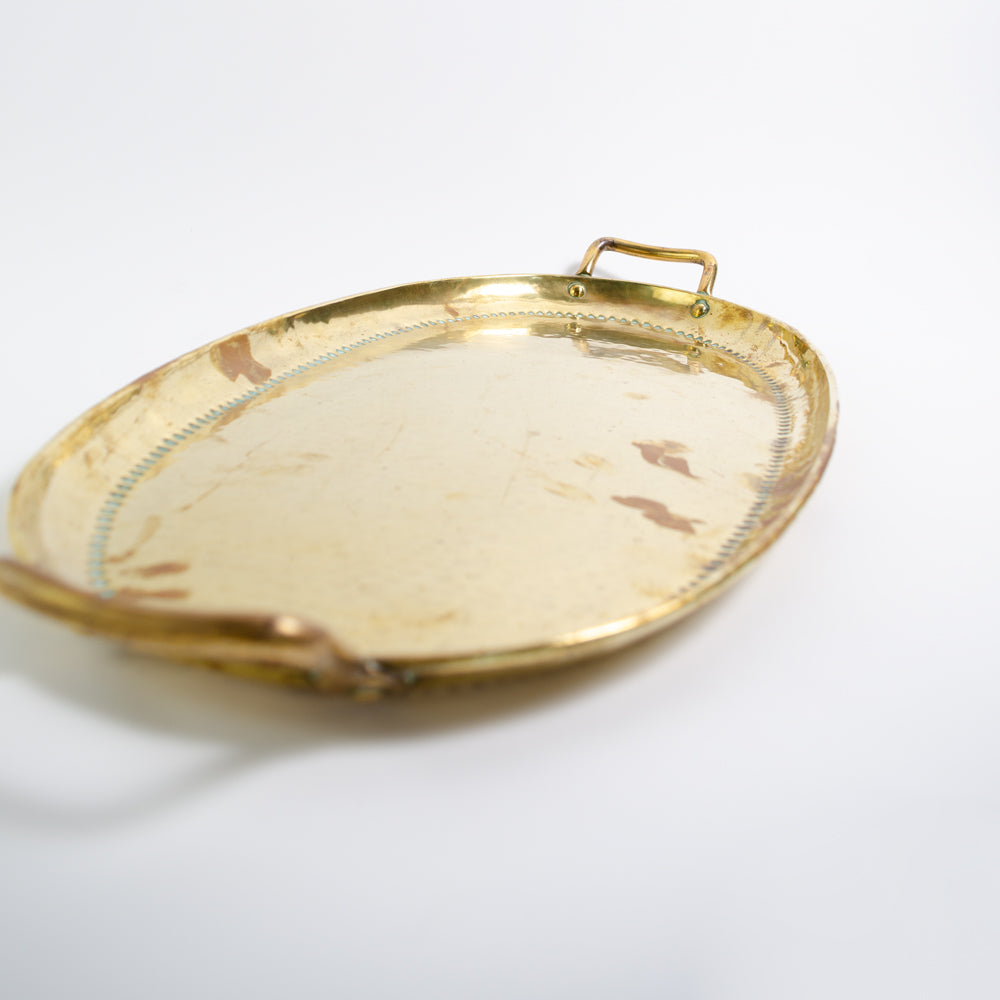 Vintage hammered Brass Tray