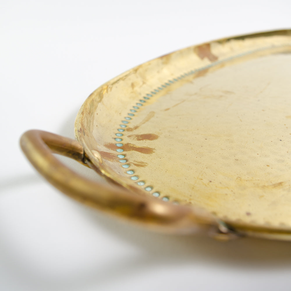 Vintage hammered Brass Tray