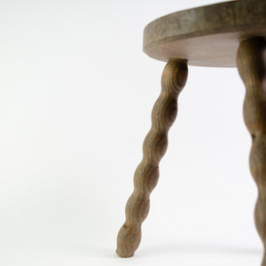 French Wooden Bobbin Stool