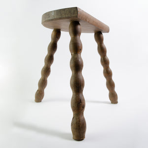 French Wooden Bobbin Stool