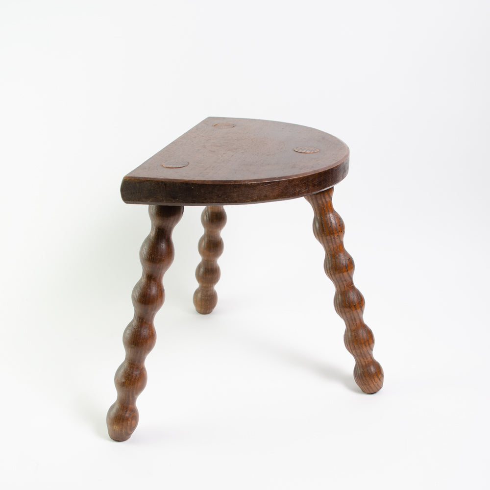 French Wooden Bobbin Stool