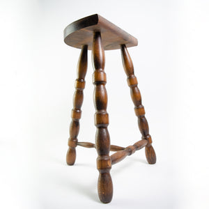 Large Wooden Bobbin Stool