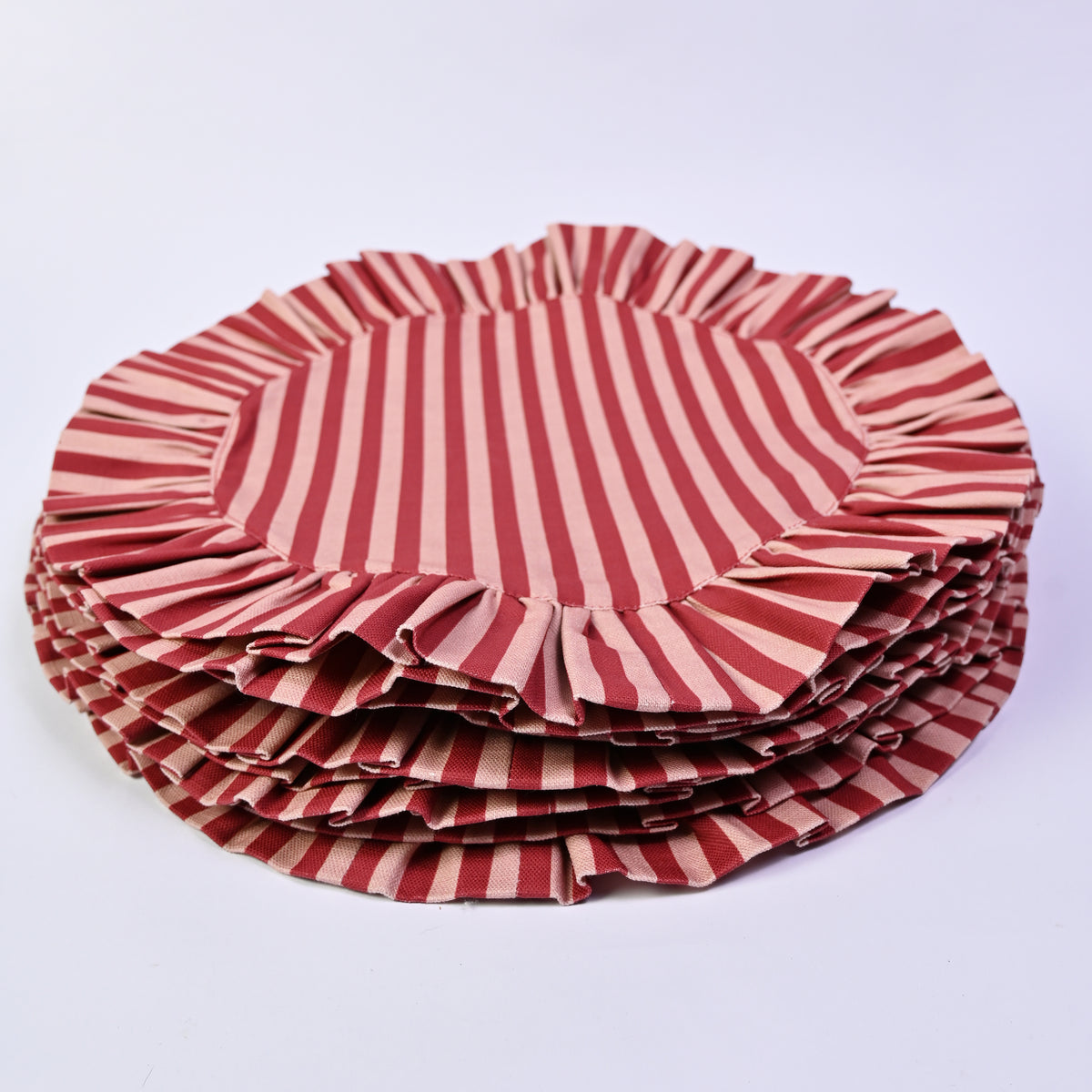 Luxury Natural Cotton Linen Striped Placemats