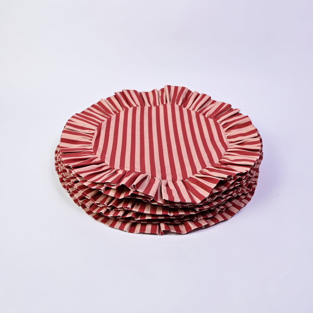 Luxury Natural Cotton Linen Striped Placemats
