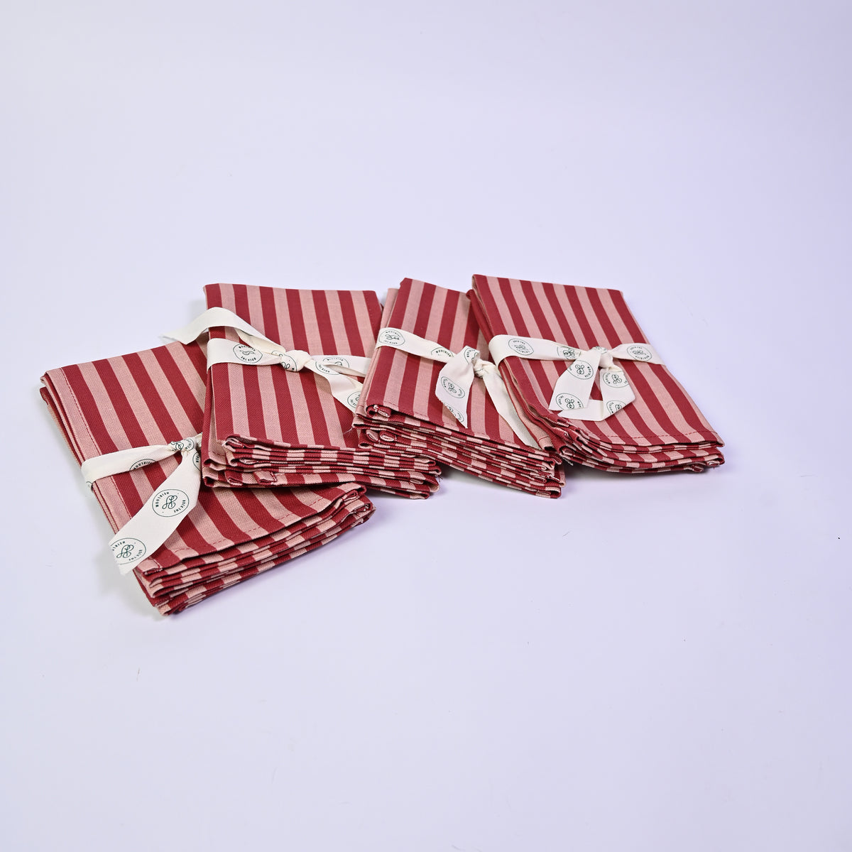Luxury Natural Cotton Linen Striped Napkins