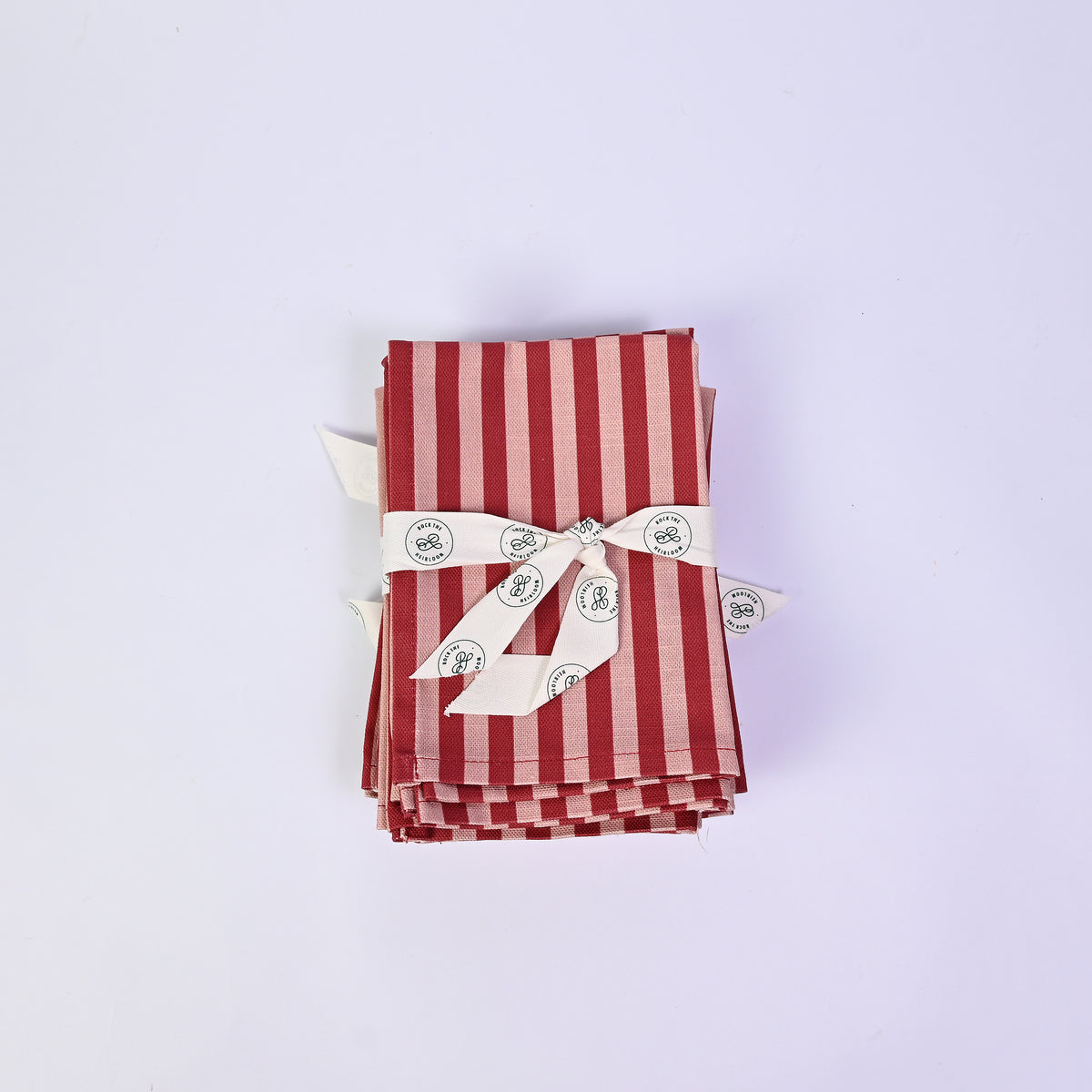 Luxury Natural Cotton Linen Striped Napkins