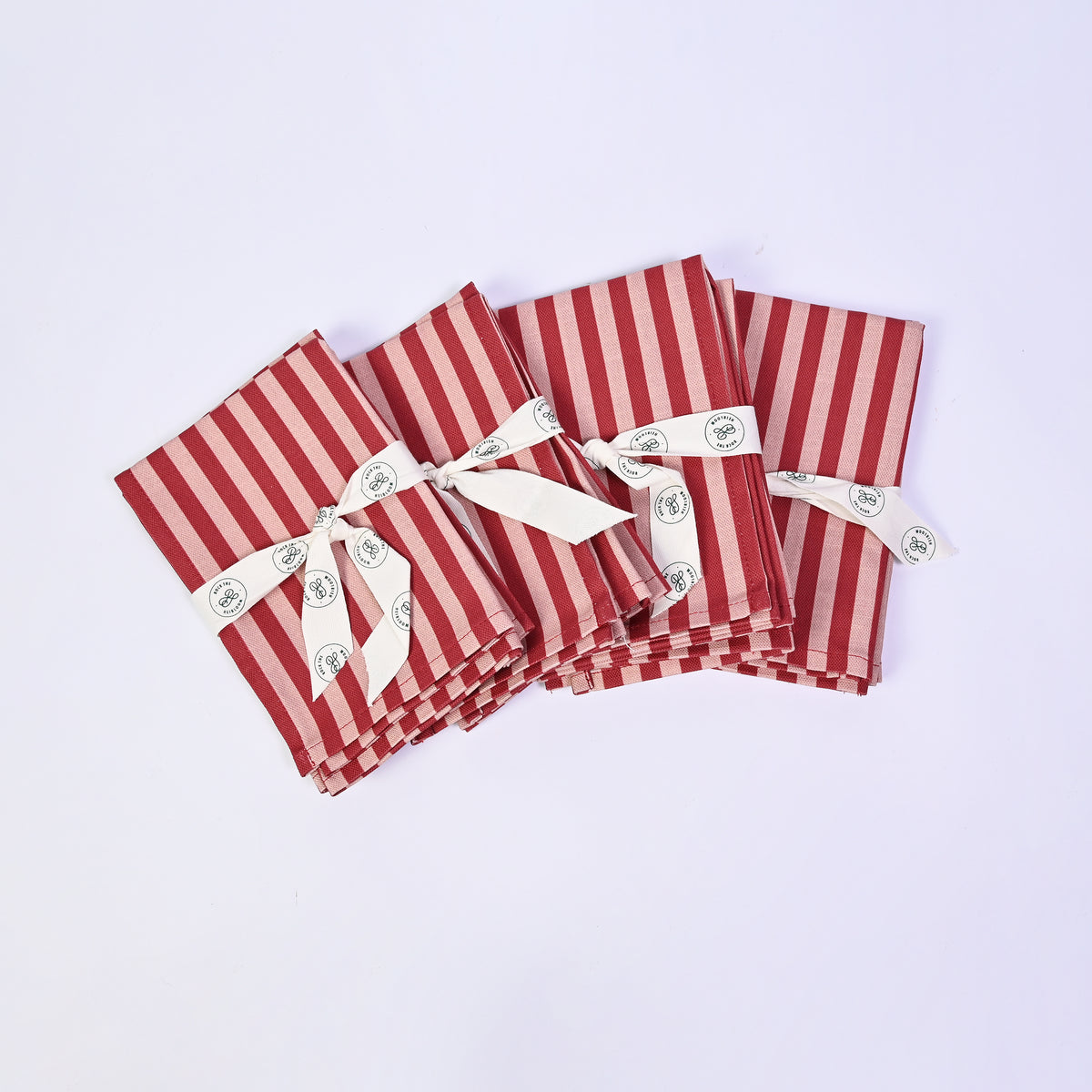 Luxury Natural Cotton Linen Striped Napkins