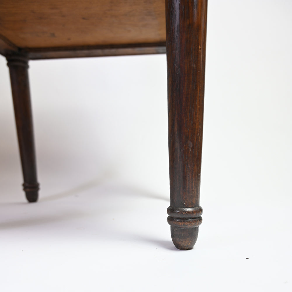 Pair of Cherry Wood and Marble side tables