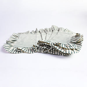 Luxury Frilled Devon Striped Placemats