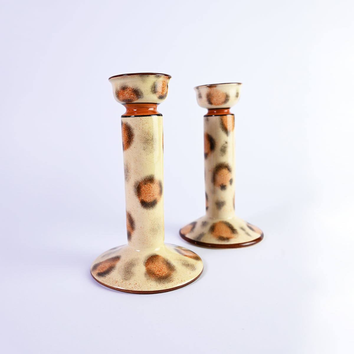 Beautiful hand painted Giraffe Candle Sticks