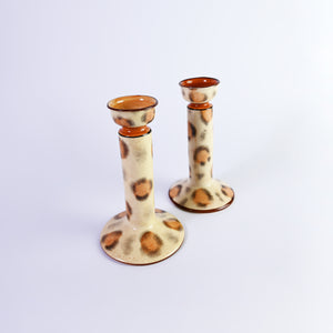 Beautiful hand painted Giraffe Candle Sticks