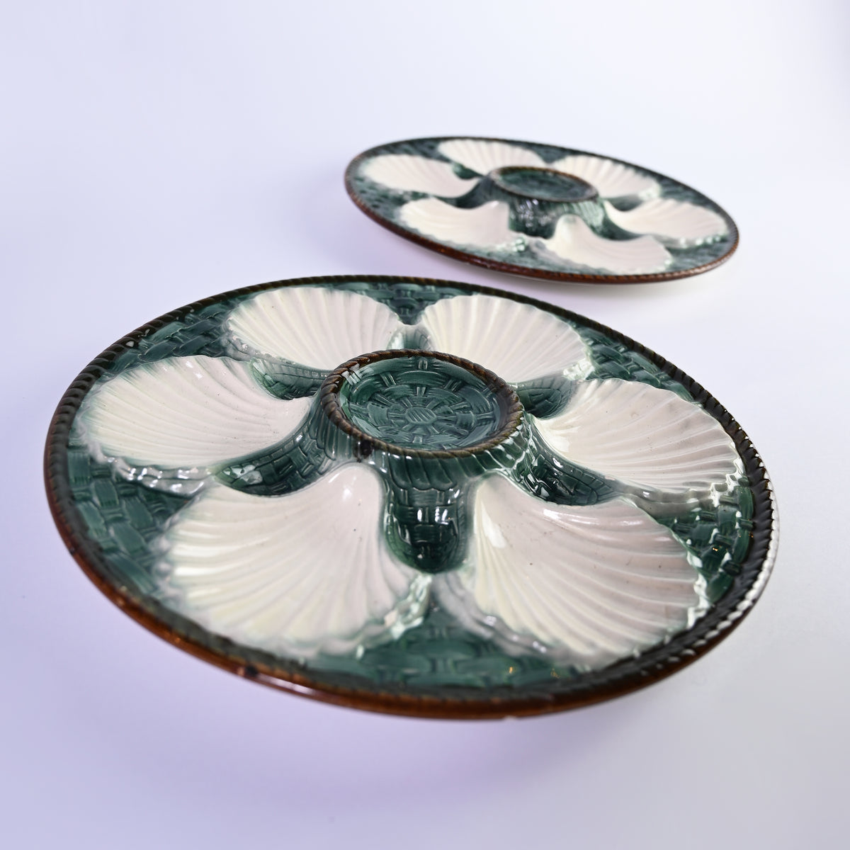 Beautiful Majolica Oyster Plate