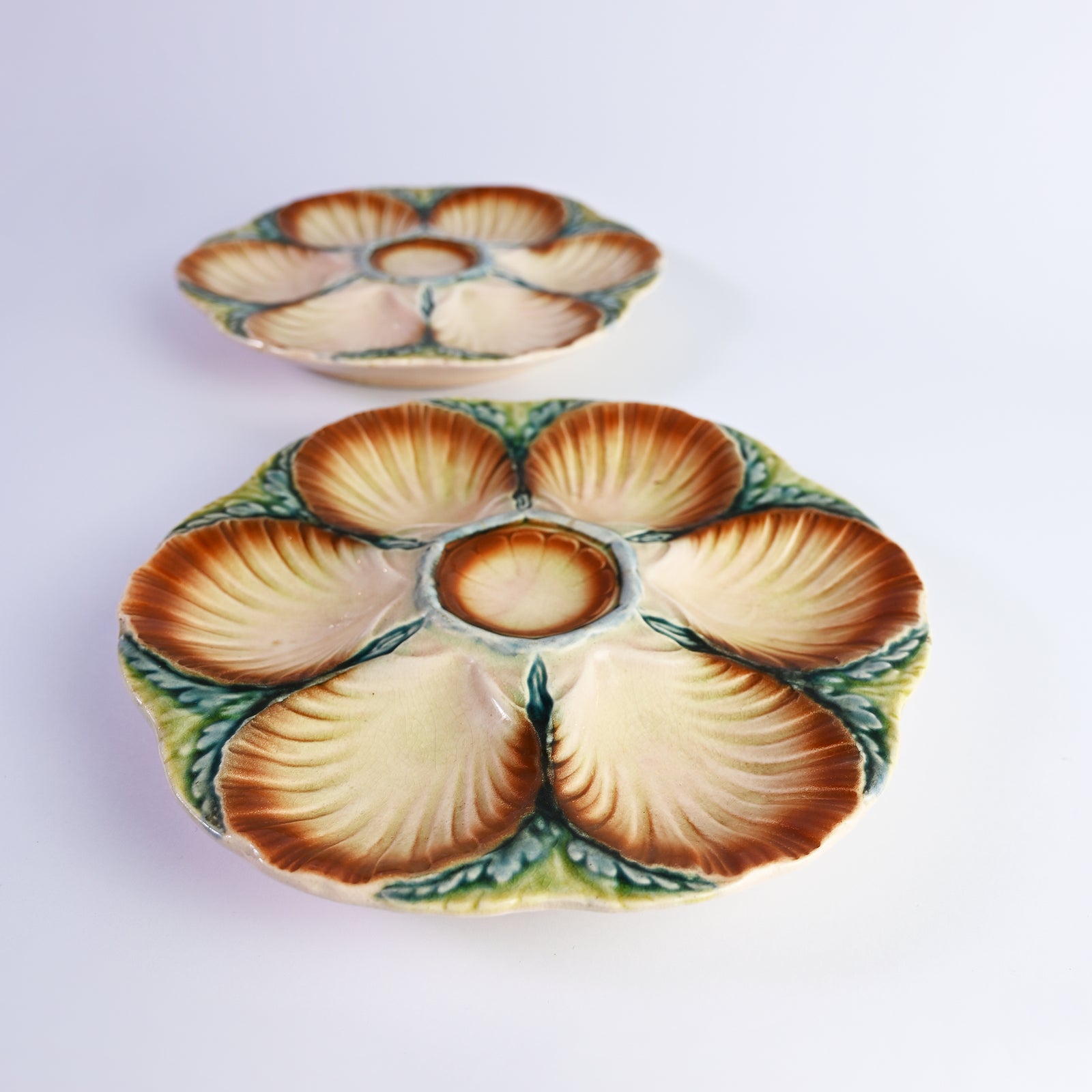 Gorgeous Hand Painted French Oyster Plate