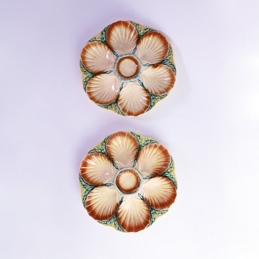 Gorgeous Hand Painted French Oyster Plate