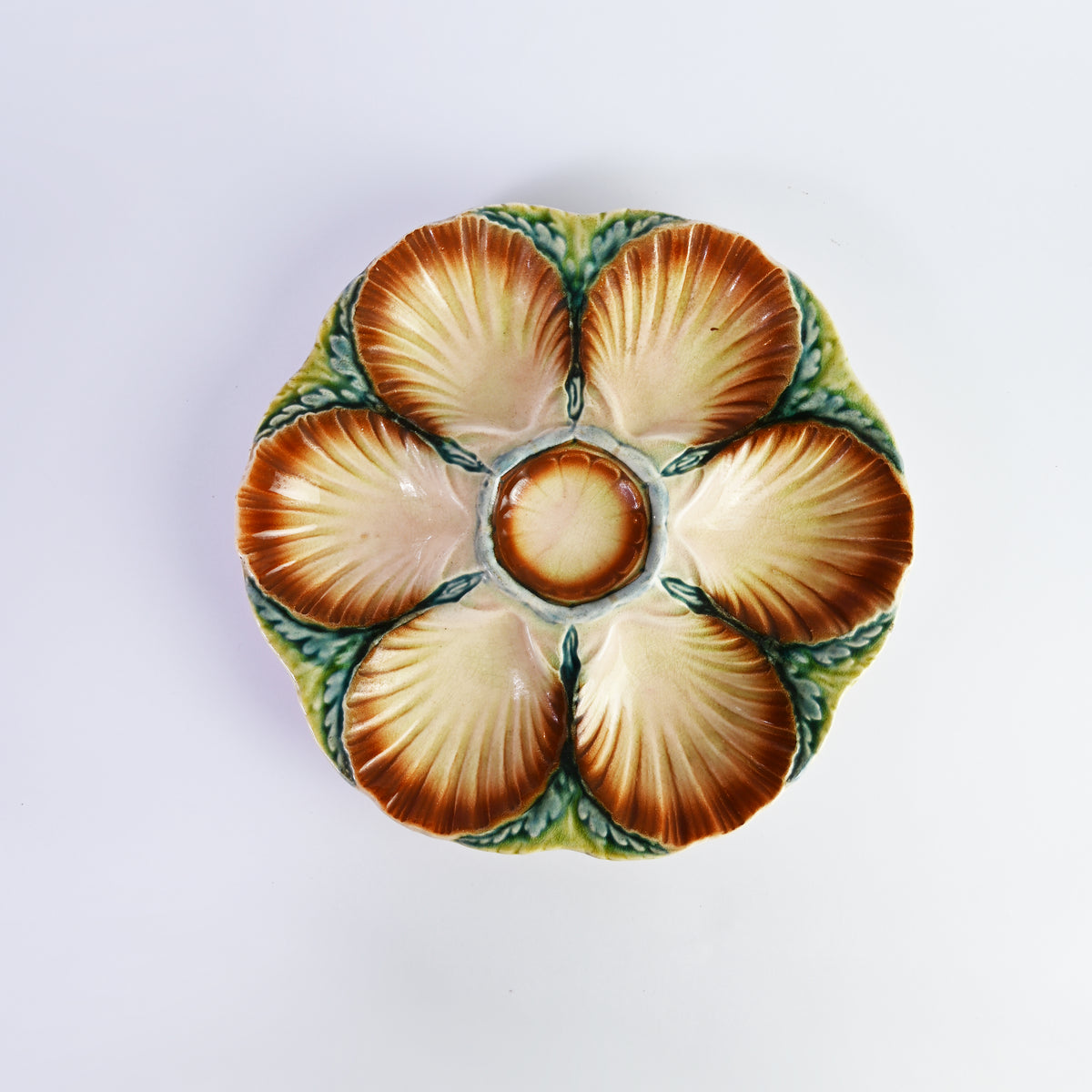 Gorgeous Hand Painted French Oyster Plate