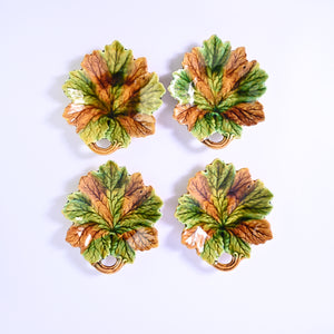 Hand Painted Italian Leaf Plates