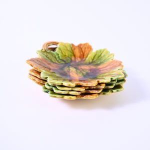 Hand Painted Italian Leaf Plates