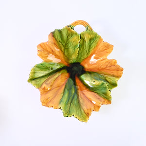 Hand Painted Italian Leaf Plates