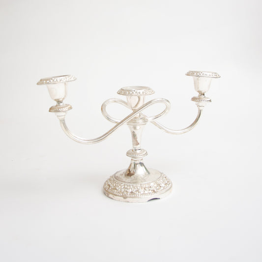 Two Armed Silver Candelabra