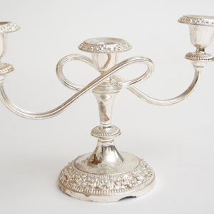 Two Armed Silver Candelabra