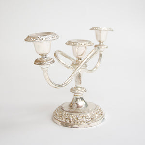 Two Armed Silver Candelabra