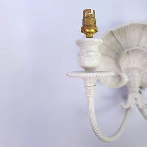 French Mid Century Toleware shell sconce lights