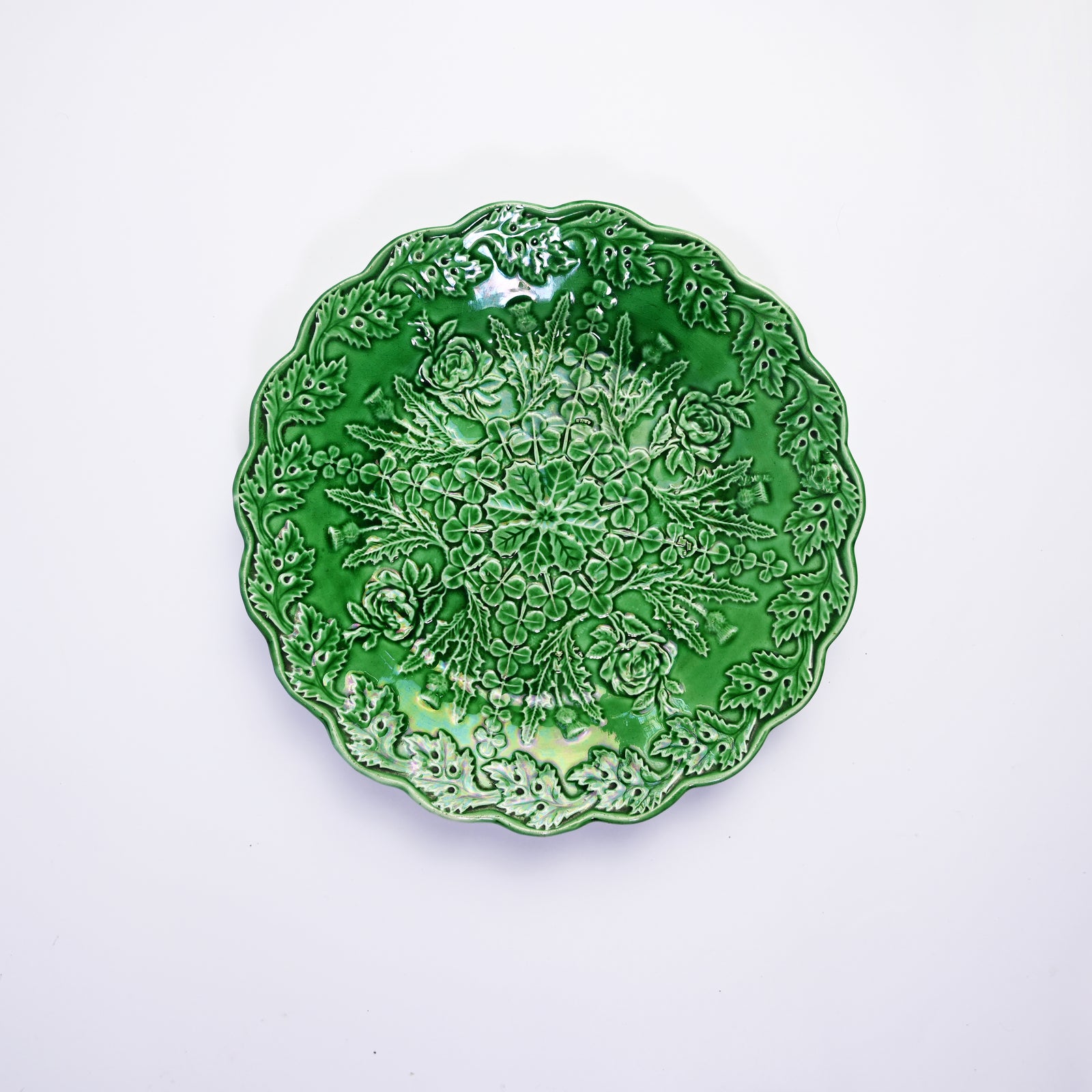 Large Spring Green Garden Plate