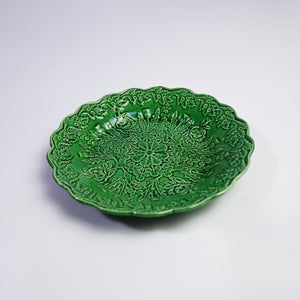 Large Spring Green Garden Plate