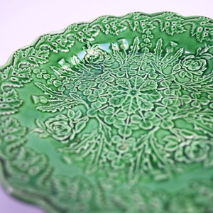 Large Spring Green Garden Plate