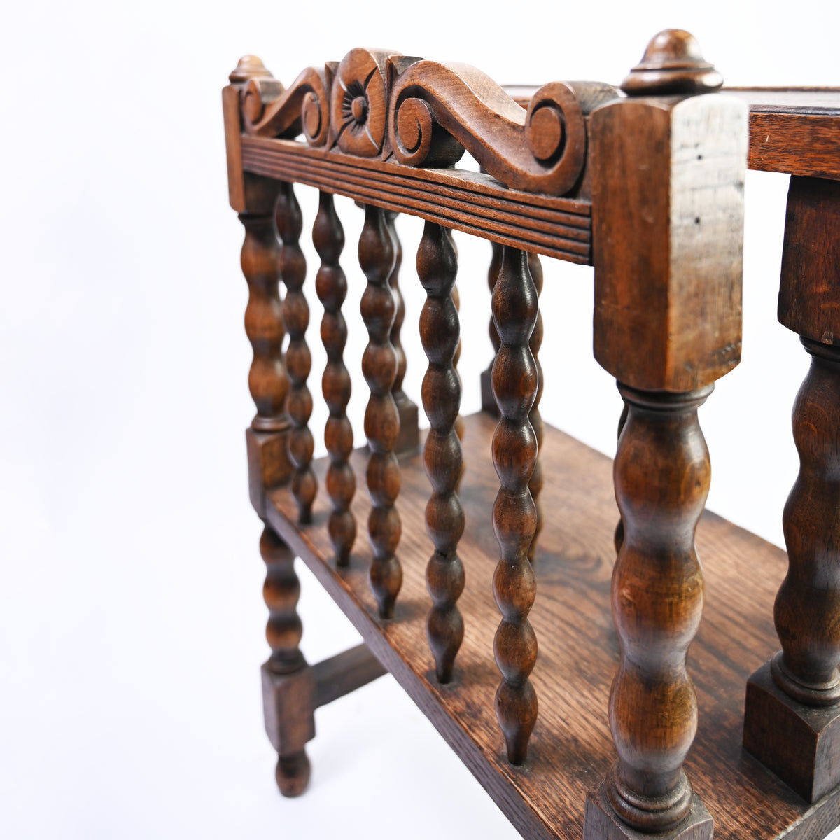 French Oak Bobbin Magazine Rack