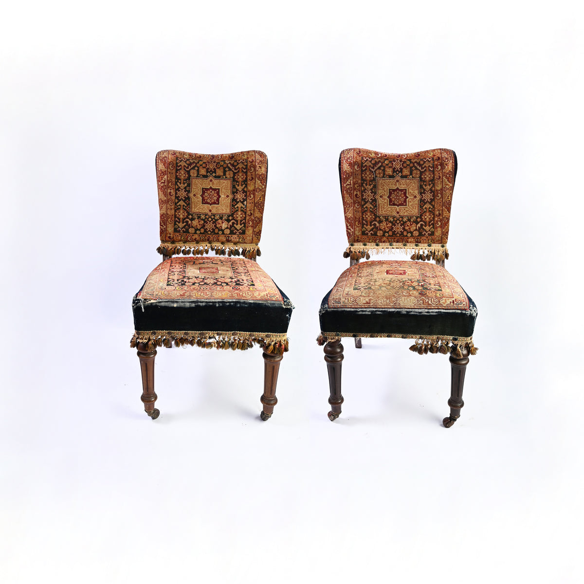 Charming Pair of Kilim dining chairs